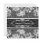 Vintage black and white Damask Wedding Invitation