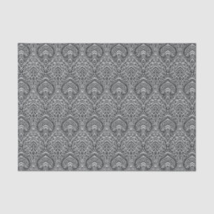 Vintage Black and White Ornamental Damask Design Tissue Paper