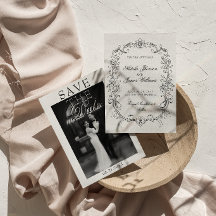 Vintage Black And White Photo Old Money Wedding