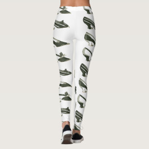  Vintage Black and White Shoes  Leggings