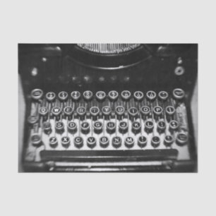 Vintage Black and White Typewriter Tissue Paper