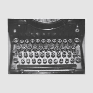Vintage Black and White Typewriter Tissue Paper