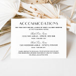Vintage Black Art Deco Wedding Accommodations Enclosure Card<br><div class="desc">Vintage style wedding accommodation card cards feature elegant and glamourous art deco style fonts,  a classic black and white colour scheme,  and text that can be personalized for your specific needs.  This version includes two hotels and reservation information.</div>