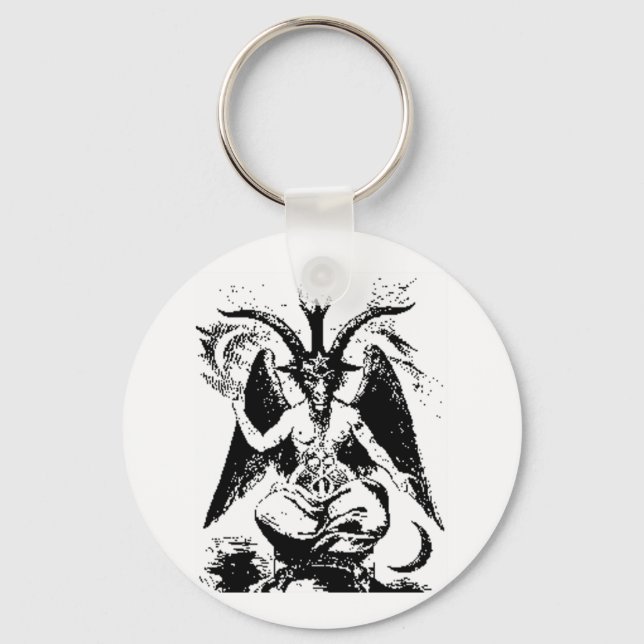 Vintage Black Baphomet Keychain (Front)