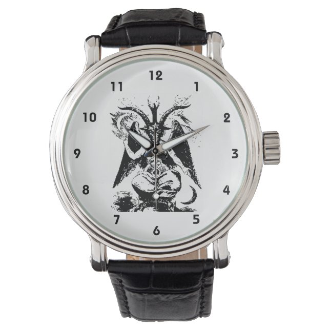 Vintage Black Baphomet Watch (Front)