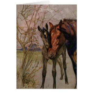 Vintage Black Beauty horse "My Mother and I"