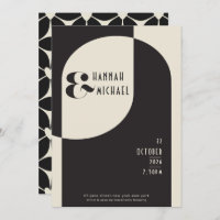 Vintage Black Bone Deco Invitation