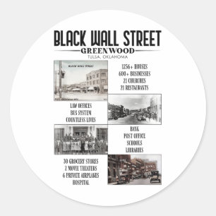 Vintage Black Business Black History Month Black W Classic Round Sticker
