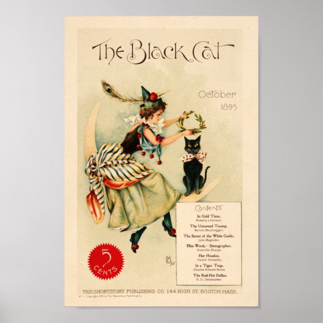 Vintage Black Cat Advertisement Poster (Front)