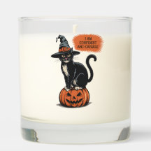 Vintage Black Cat Caution