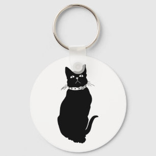 Vintage Black Cat Keychain