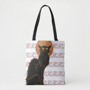 Vintage Black Cat Le Chat Noir Art Nouveau Tote Bag