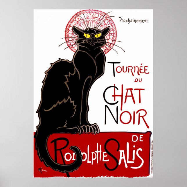Vintage Black Cat Le Chat Noir Poster (Front)