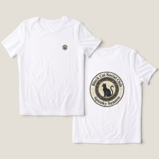 Vintage Black Cat Social Club Moon Halloween Logo  Tri-Blend Shirt