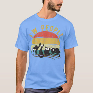 Vintage Black Cat tee gifts for women men, Funny e