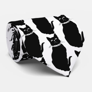 Vintage Black Cat Tote Bag Tie