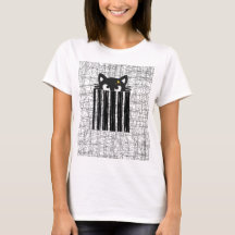 Vintage Black Cat Women T-Shirt