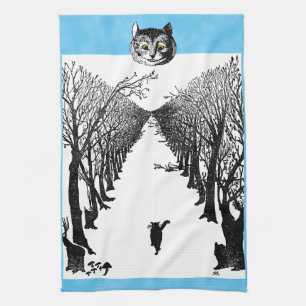 Vintage Black Cats Art Kitchen Towel