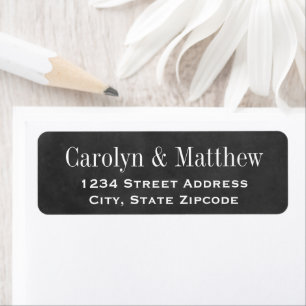 Vintage Black Chalkboard Wedding Return Address