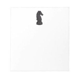 Vintage black chess piece notepad