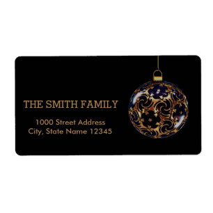 Vintage Black Christmas Ball Holiday Retour