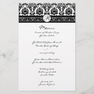 Vintage Black Damask Borders