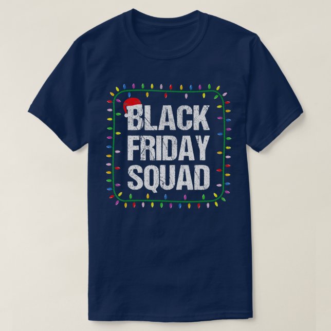 Vintage Black Friday Squad Christmas Light  T-Shirt (Design Front)
