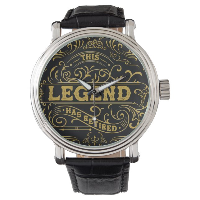 Vintage Black Gold Legend Retirement Watch (Front)