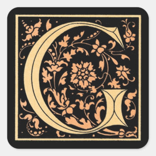Vintage Black & Gold Letter ‘G’ - Sticker