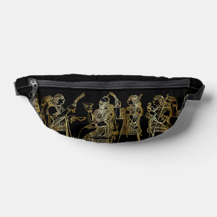 Vintage Black Gold Persian Art Fanny Pack