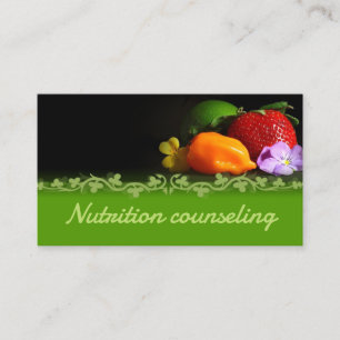 Vintage Black & Green Healthy Life/Nutrition Card