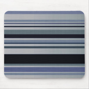 Vintage Black Grey Blue Patterns Stripes Mousepad