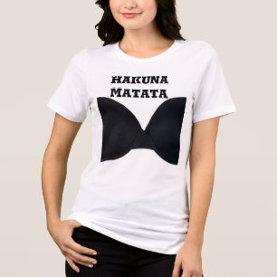 Vintage Black Hakuna Matata Designer Bra Tshirt