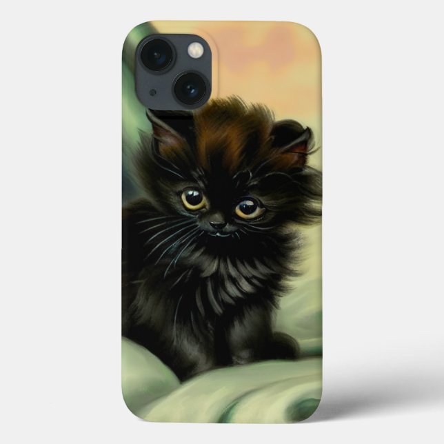 Vintage Black Kitten Illustration Case-Mate iPhone Case (Back)