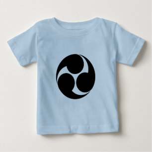 Vintage Black Kobayakawa Japan Mon Oriental Art Baby T-Shirt