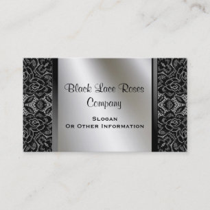 Vintage Black Lace Business Cards