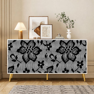 Vintage Black Lace decoupage Tissue Paper