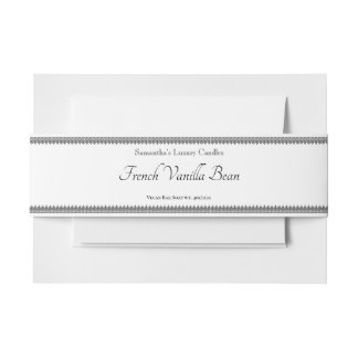 Vintage Black Lace Soap Label Template Invitation Belly Band