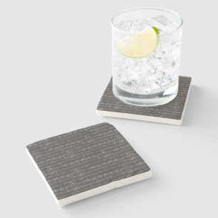 Vintage black music note Pattern Musician Stone Coaster