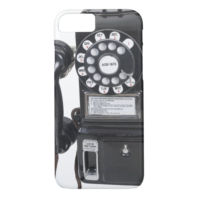 Vintage Black Pay Phone Case-Mate iPhone Case (Back)