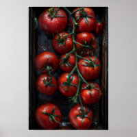 Vintage Black Prince Tomatoes in a Rectangular Met