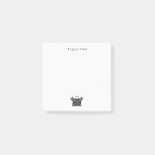 Vintage Black Typewriter Personalized Post-it Notes