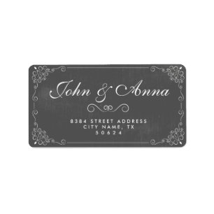 Vintage black vines personalized label