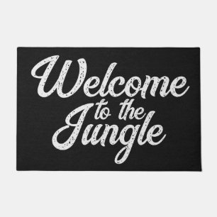 Vintage Black Welcome To The Jungle Doormat