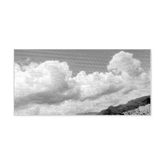 Vintage Black White Clouds & Landscape Self-Inkin  Self-inking Stamp