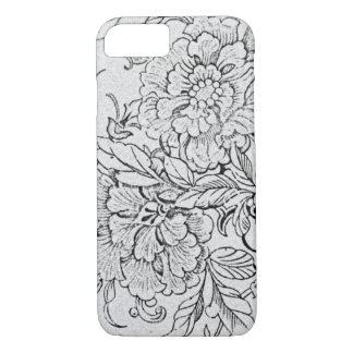 Vintage Black & White Floral iPhone 8/7 Case