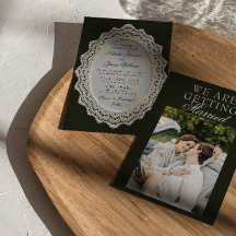 Vintage Black & White Lace Old Money Photo Wedding
