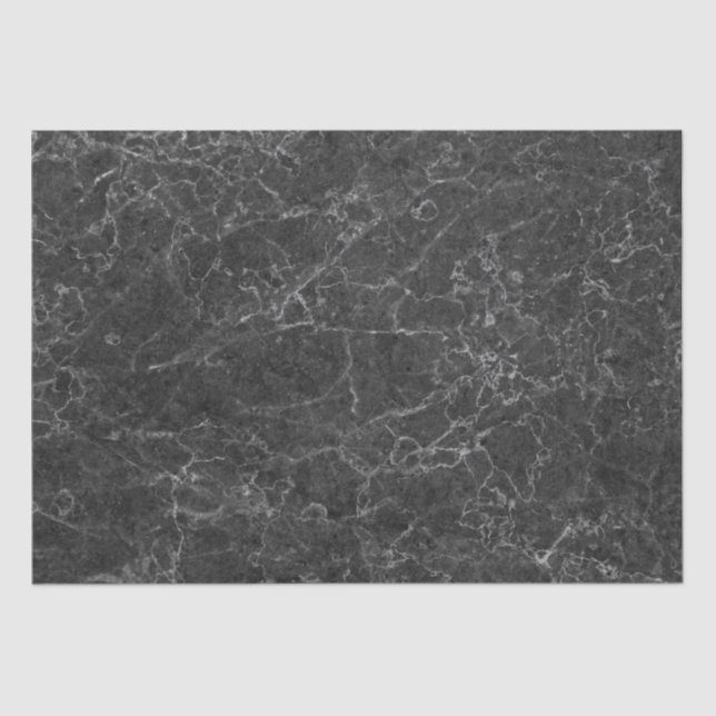 Vintage Black & White Marble Stone Texture Tissue Paper (Front)