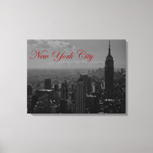 Vintage Black & White New York CityWrapped Canvas Print