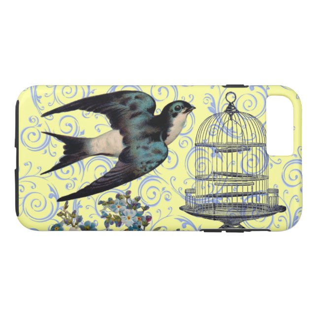 Vintage Blackbird & Cage Case-Mate iPhone Case (Back (Horizontal))